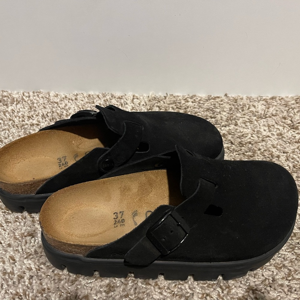 Black Suede Slip-On Birkenstock